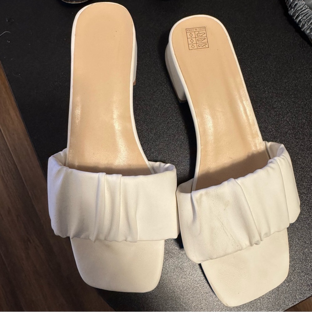 White Women's Slide Sandals